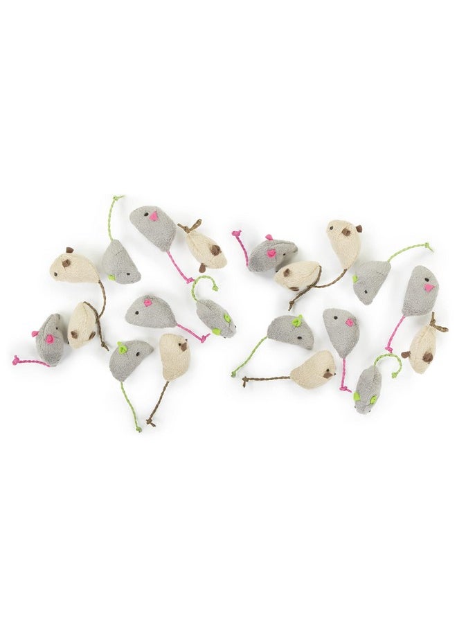 SmartyKat SmartyKat (20 Count) Skitter Critters Value Pack Catnip Cat Toys - Gray/Cream, 20 Count  - Image 1