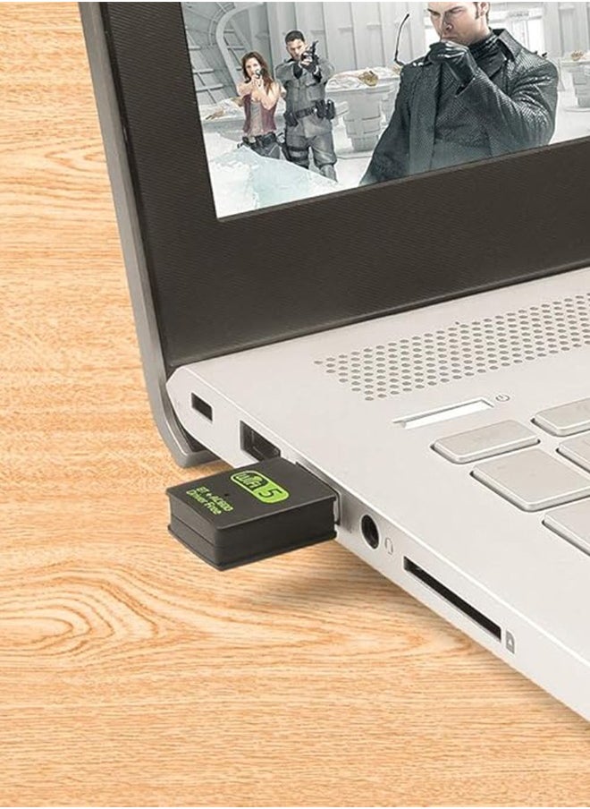 Generic - USB WiFi Bluetooth Adapter, Bluetooth WiFi Two-In-One, 600Mbps 2.4G/5G Dual-Band Wireless Network Card, 5G High-Speed Computer WiFi Receiver, for PC/Laptop/Desktop - Image 1