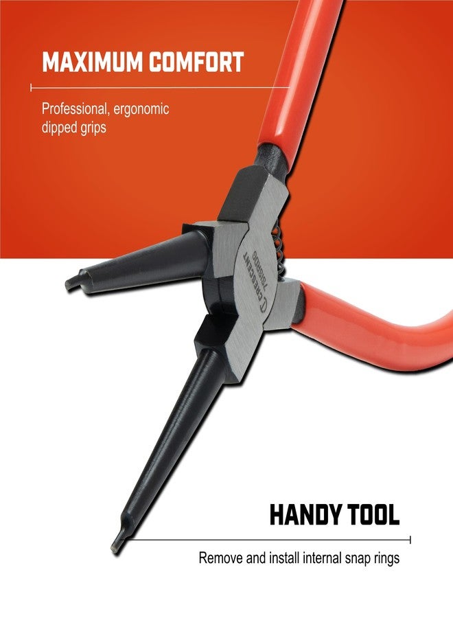 Crescent Straight Internal Snap Ring Pliers - Rings Installation & Removal Tool for Home Improvement, Repair & Mechanic Use - 7" - 7SISRDG - Image 3