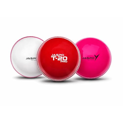 jaspo T-20 Pro PVC Soft Cricket Balls 110 Gm (Multicolour) - Pack of Three, Standard Size - Image 1