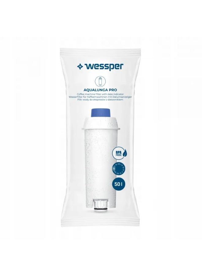 خرطوشة فلتر مياه Wessper AquaLunga Pro لآلات القهوة – موديل AquaLunga Pro، متوافقة مع De’Longhi wes039 - Image 2