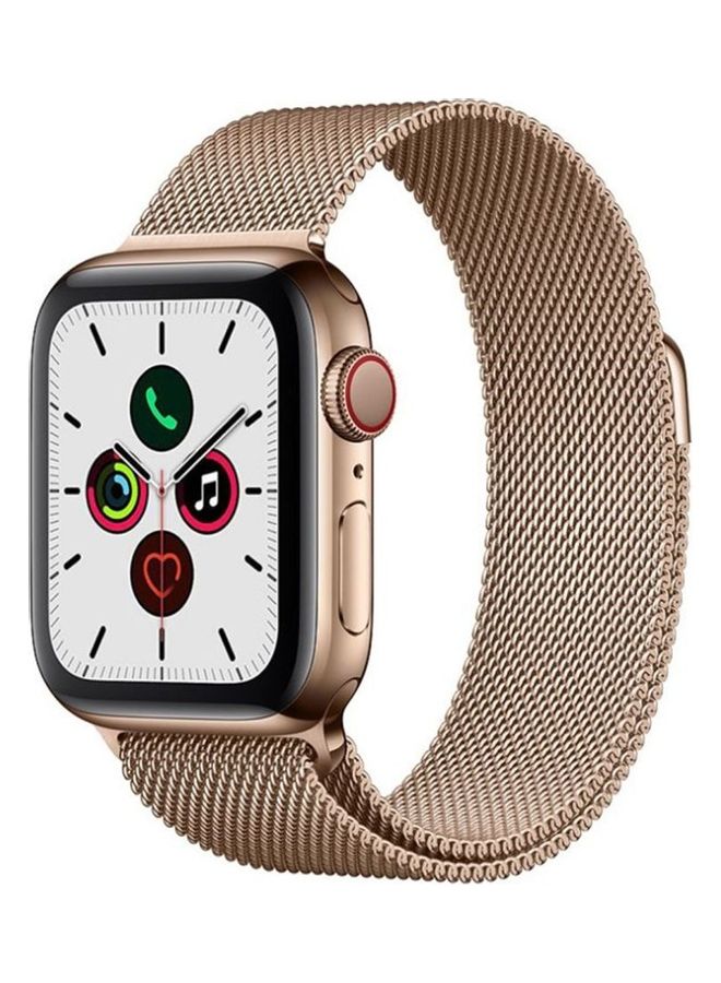 HuHa Replacement Strap Watchband For Apple Watch Series 7 45mm / 6 / SE / 5 / 4 44mm / 3 / 2 / 1 42mm Official Gold - Image 1
