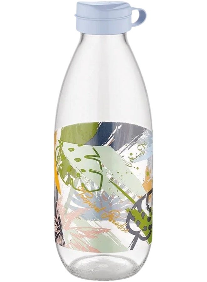 Milk Glass Water Bottle (100mL) Glass Clear Milk Bottles No BPA Leakproof Water Bottle Portable Reusable, Juice Bottle Perfect for Fitness Gym Camping Sports