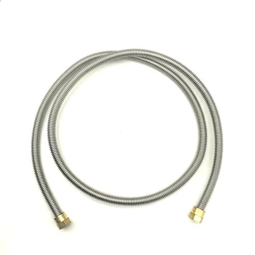 GRILLJOB 60 Inch Stainless Steel Bellow Propane Fireplace Extension Connection with 3/8" Female Flare Nuts, More Durable than Black Rubber Hose - Image 4