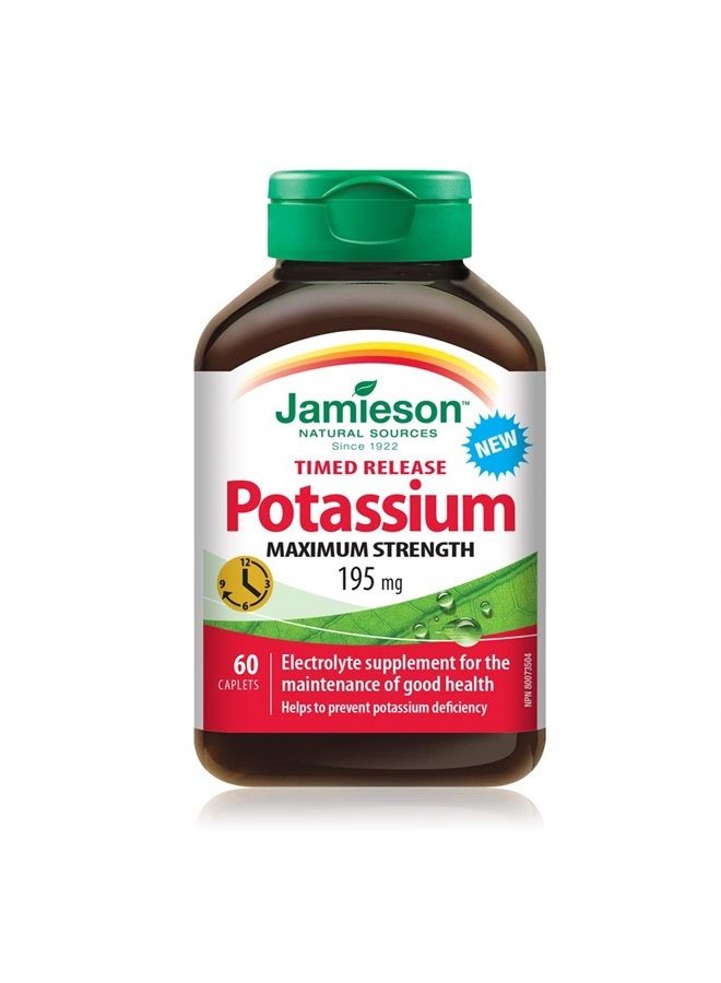 Jamieson Potassium 195mg, 60 caplets - Image 1
