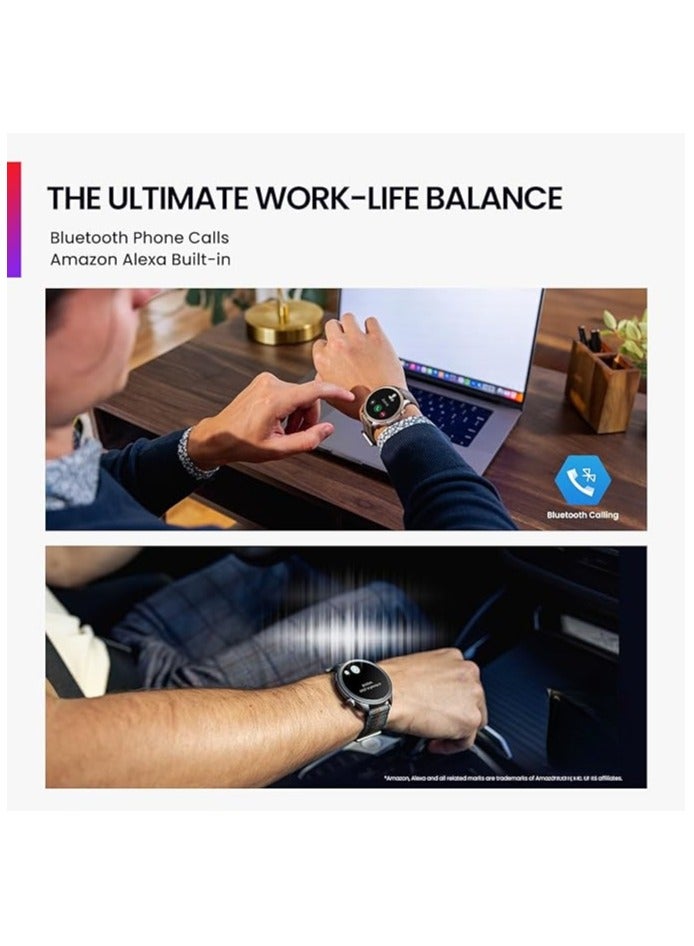 Amazfit Balance Smartwatch with fitness training device, sleep health tracking, body composition, GPS, AI support, Bluetooth calls, built-in battery that lasts 14 days, and a 1.5-inch mascot screen. New Edition (Gray) - Image 2