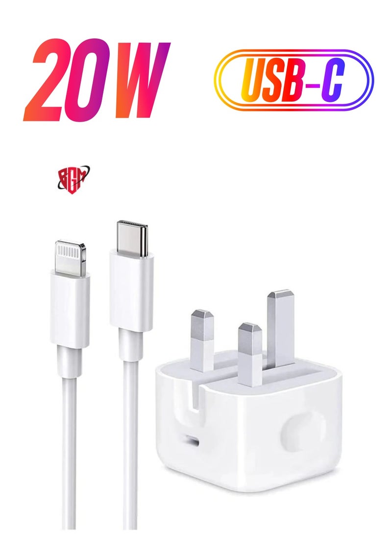 BGM IPhone 20W USB-C Power Adapter With Cable for iPhone 12 / iPhone 12 Pro max /12mini  - Image 1