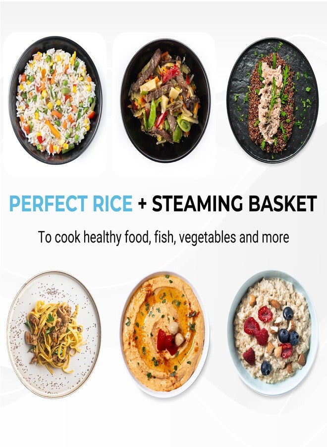 طنجرة أرز كورانت سعة 10 أكواب (مطبوخة) مع سلة تبخير، تشغيل بلمسة واحدة، وظيفة الحفاظ على الحرارة تلقائياً، لون أحمر - Image 3