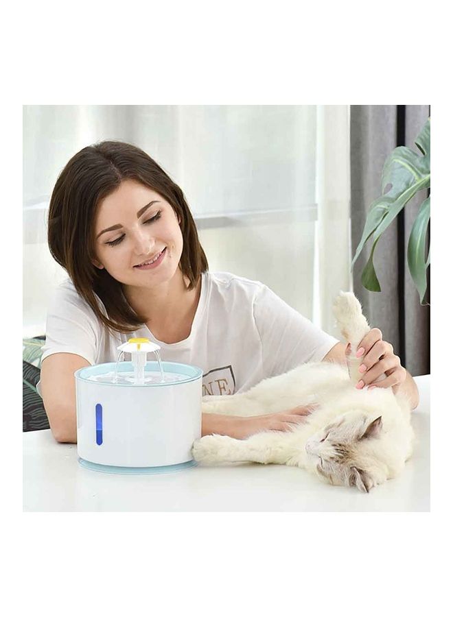 نافورة شرب آلية باللونين الأبيض والأزرق 18.6 × 18.6 × 13.1 سم - Image 2