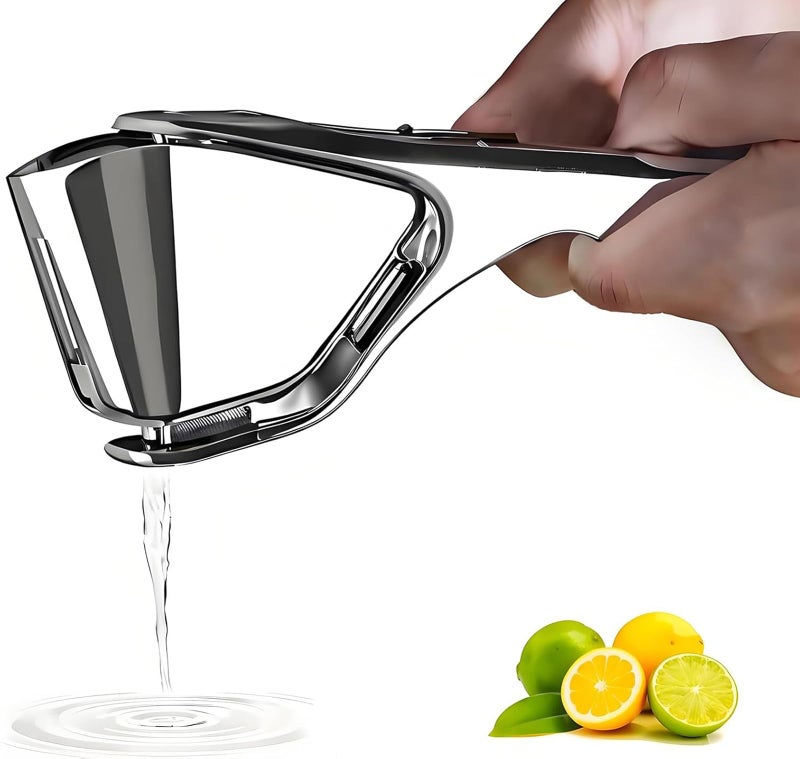 AUAM Heavy Duty Lemon Squeezer Stainless Steel - Max Extraction Manual Juicer - Easy Squeeze Fold-Flat Lime Citrus Handheld Juice Extractor - Image 1