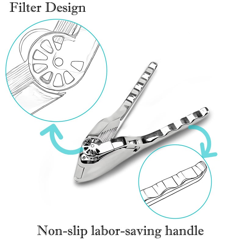 AUAM Heavy Duty Lemon Squeezer Stainless Steel - Max Extraction Manual Juicer - Easy Squeeze Fold-Flat Lime Citrus Handheld Juice Extractor - Image 3