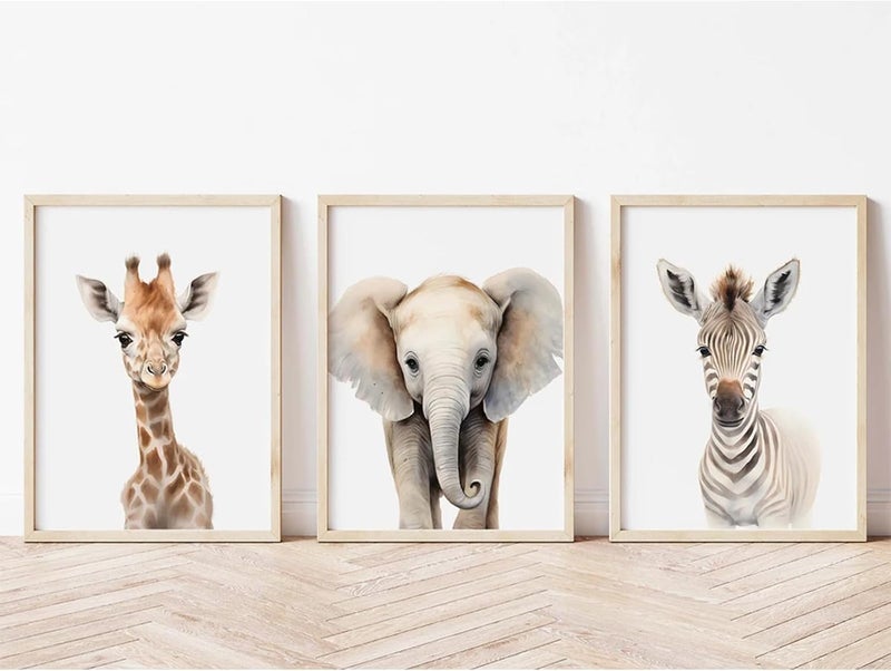 Baccone Safari Nursery Wall Art Set of 3 - Image 3