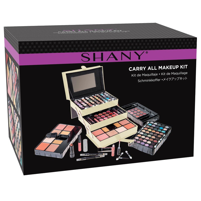 SHANY All In One Makeup Kit (Eyeshadow, Blushes, Face Powder, Lipstick, Eye liners, Makeup Pencils and Makeup Mirror - Makeup Set With Reusable Makeup Storage Box - White - Image 2