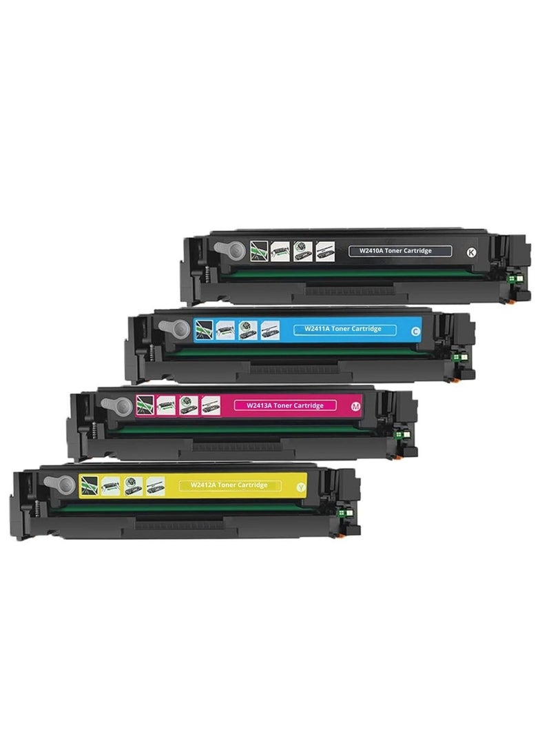 Replacement CF216A Toner Set (W2410A, W2411A, W2412A, W2413A) - Four Colors (Black, Cyan, Yellow, Magenta) - High-Quality Printing Compatible with HP MFP M182 and MFP M183 Printers - Image 1