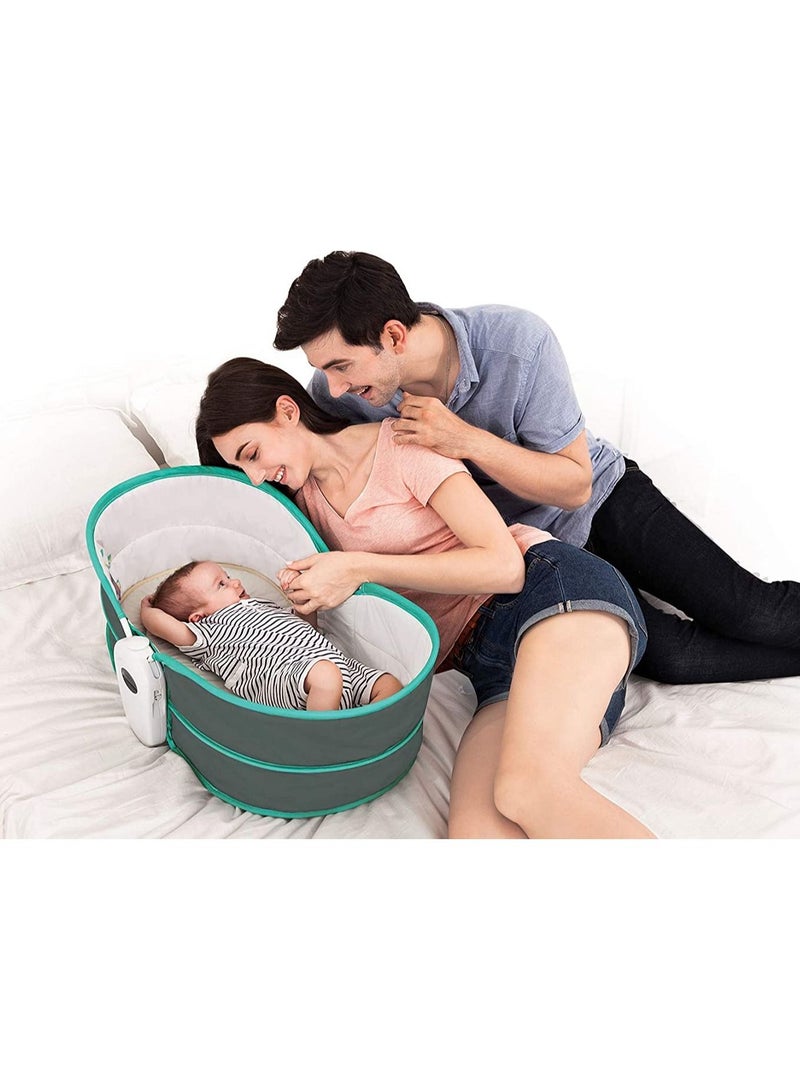 5 in 1 Electric Baby Rocking Crib, Electric Baby Cradle Vibration Crib Rocking Chair, Can Sit Can Lift Basket, Pink Baby Rocker  - Image 4