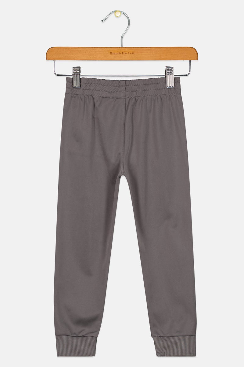 PUMA Kids Boy Sportswear Fit Brand Logo Outdoor Jogger Pants, Grey - Image 2