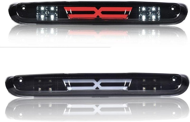 PIT66 LED 3rd Brake Light, Compatible with 07-14 Chevy Silverado/07-14 GMC Sierra/Compatible with 09-10 H-ummer H3T LED Third Brake Light Cargo Black Housing Smoke Lens - Image 1
