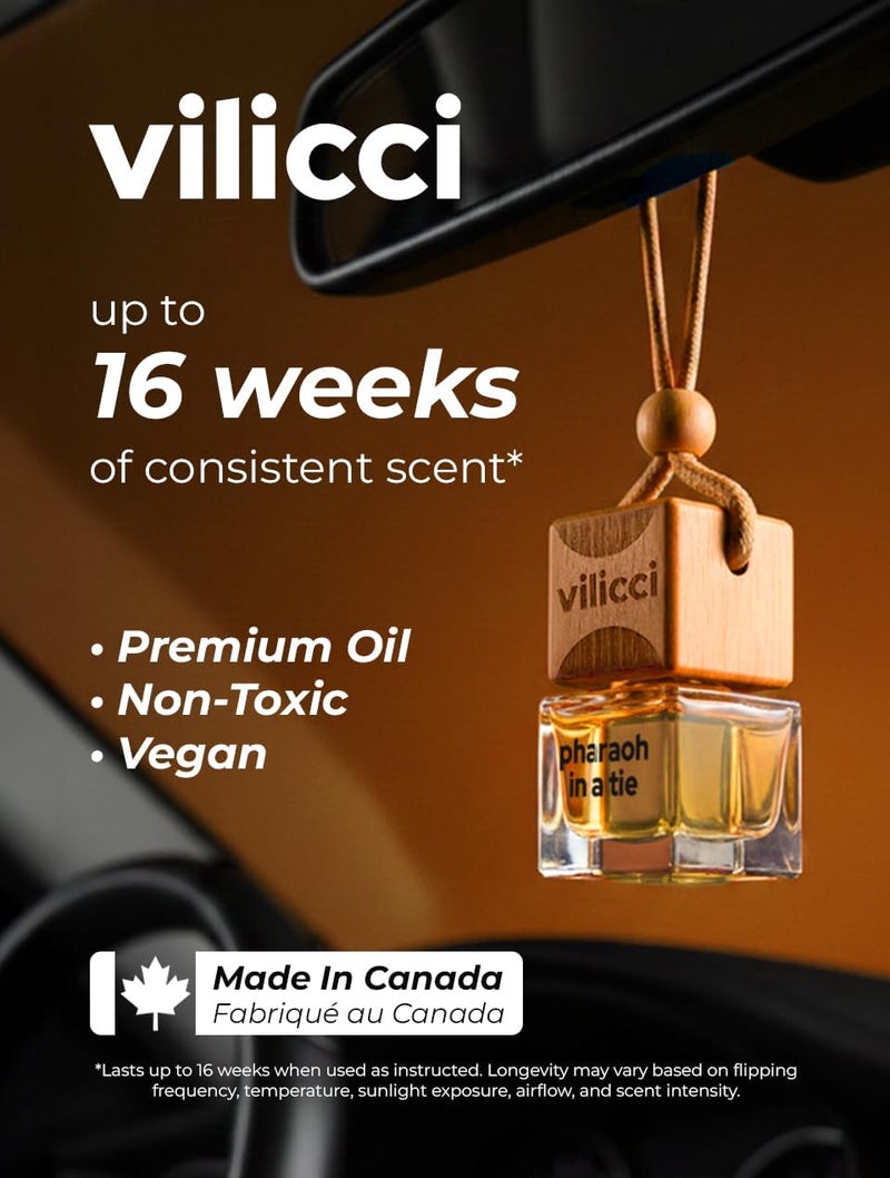 معطر هواء السيارة فيليتشي فرعون إن تاي | ناشر عطر طويل الأمد للسيارة | عطر سيارة نباتي وخالٍ من القسوة | معطر هواء سيارة معلق - Image 3