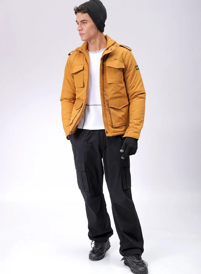 The Indian Garage Co Men Slim Fit Solid Puffer Jackets