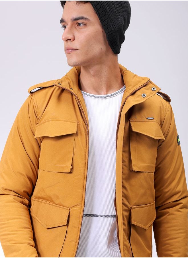 The Indian Garage Co Men Slim Fit Solid Puffer Jackets  - Image 1