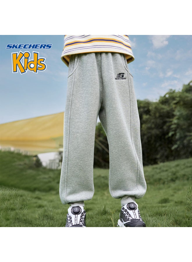 Skechers Boys' Outdoor Sports Knit Jogger Pants Winter , Rainy Gray, Size 120 - Image 1