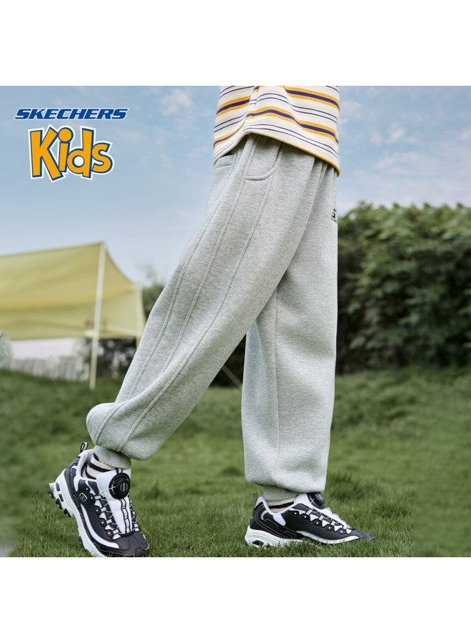 Skechers Boys' Outdoor Sports Knit Jogger Pants Winter , Rainy Gray, Size 120 - Image 2
