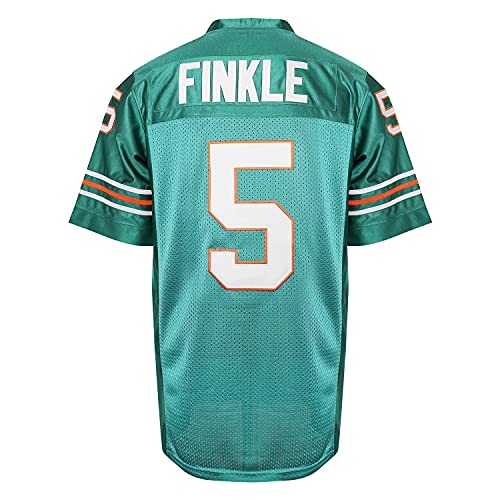 MESOSPERO Mens Ray Finkle 5 Ace Ventura Pet Detective Jim Carrey Movie Football Jersey All Stitched Green S-XXXL (Green, XXX-Large) - Image 3