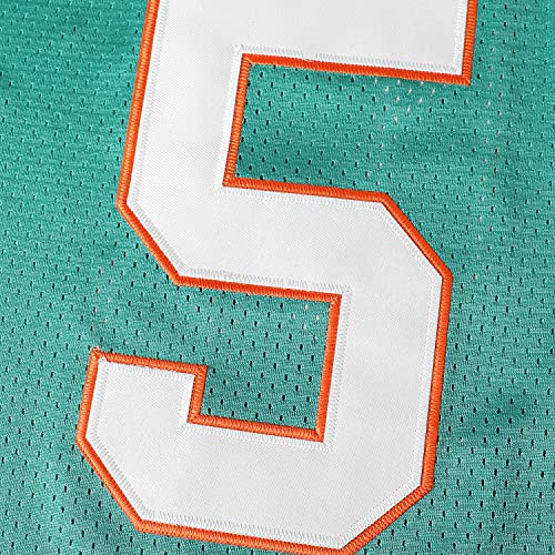 MESOSPERO Mens Ray Finkle 5 Ace Ventura Pet Detective Jim Carrey Movie Football Jersey All Stitched Green S-XXXL (Green, XXX-Large) - Image 4