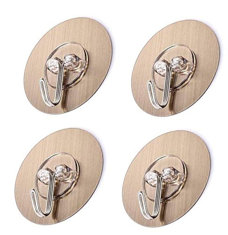 ZURATO Self Adhesive Wall Hooks Sticking Hook Adhesive Hanger Round Stainless Steel Strong Wall Kitchen Waterproof Home(4, Round Hook) - Image 5