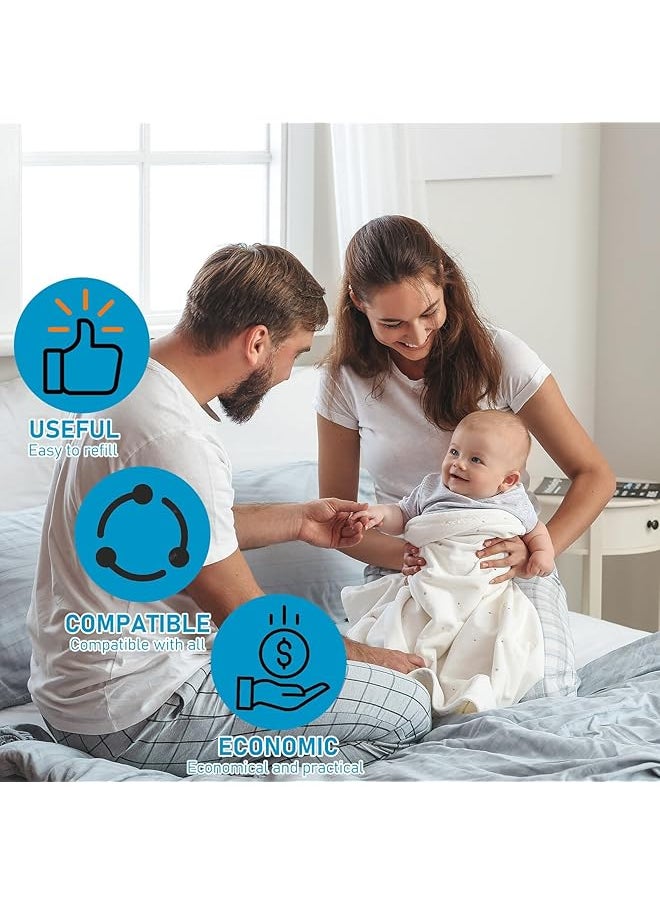erorex 10 Pack Nappy Bin Refills 21.3Ft Nappy Bags Plastic Diaper Pail Refill Bags Compatible With Tommee  - Image 5