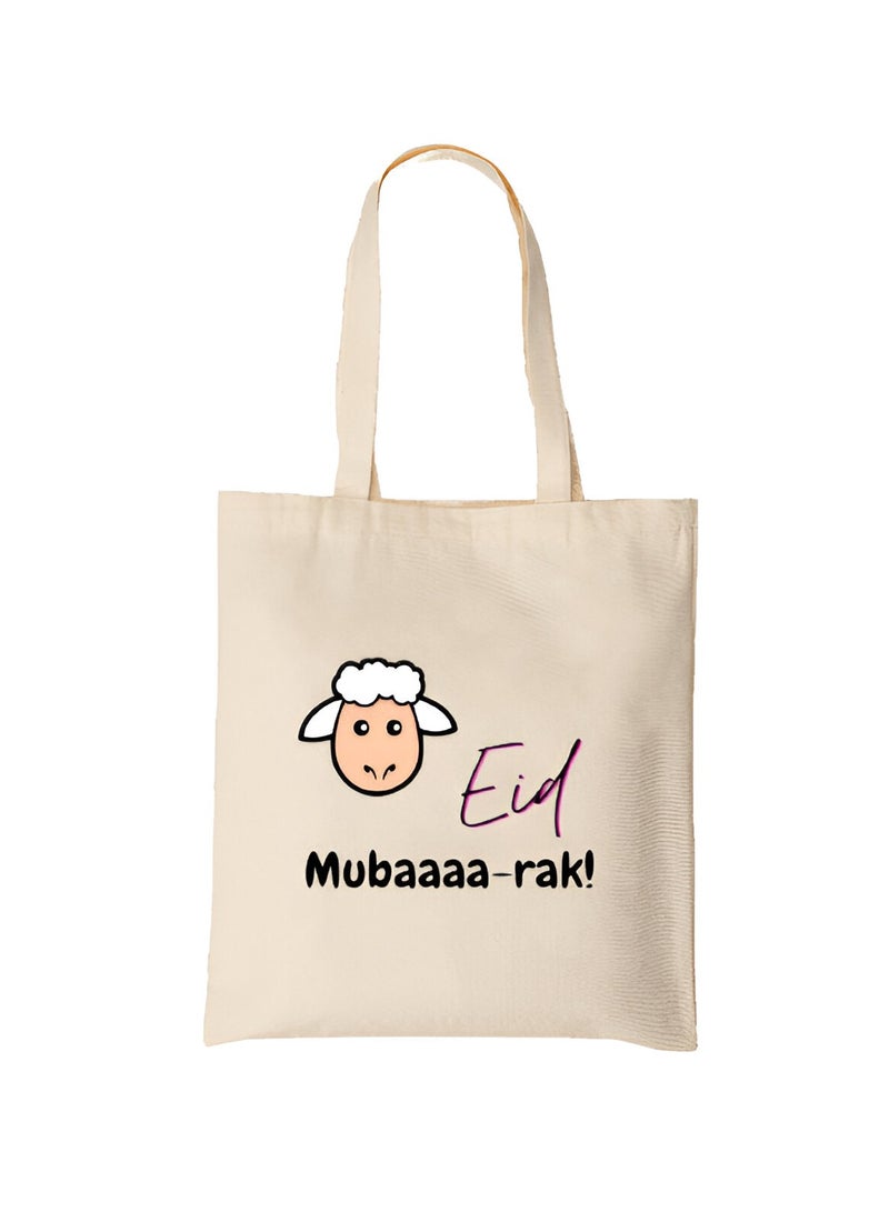 Hilalful HILALFUL Tote Bags - Eid Mubarak | Messenger Bags for Adults | Carry on Shoulders or Sling Bag for Eid | 100% Cotton Bags | Reusable bags | Tote Bags for Daily Use, Shopping, Travel, Gym  - Image 2