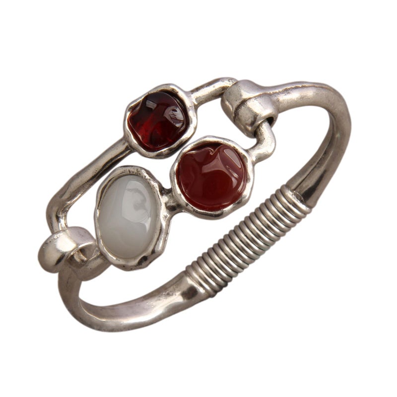 joymiao Bangle Bracelets for Women Chunky Arm Cuff Bangle Silver Bangles for Small Wrist Wrist Wrap Bracelet Jewelry - Image 1