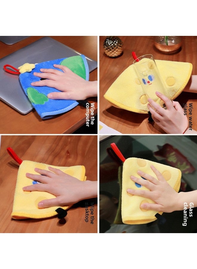 2024 Beautiful Korean-style Cute Cartoon Hand Wipe Hanging Quick-drying Wipe Children's Thickened Coral Fleece-Specifications:Yellow Hand Towel-Color:Figure 40cm 0.05 - Image 4