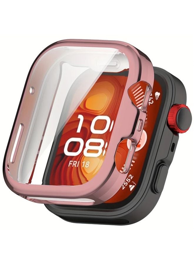 Huawei Fit4 Pro Smartwatch TPU Case Pink Full Body Protection Screen Protector - Image 1