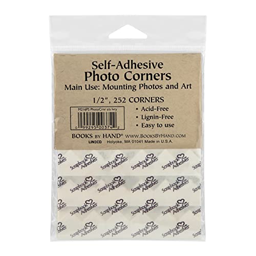 Lineco Ivory Acid-Free 0.5" Archival Photo Corners, Self Adhesive, Pressure Sensitive, Non-Yellowing, Mount Pictures Without it Touching Tape, Scrapbooking, DIY, Displaying Pictures. (Pack of 252) - Image 2