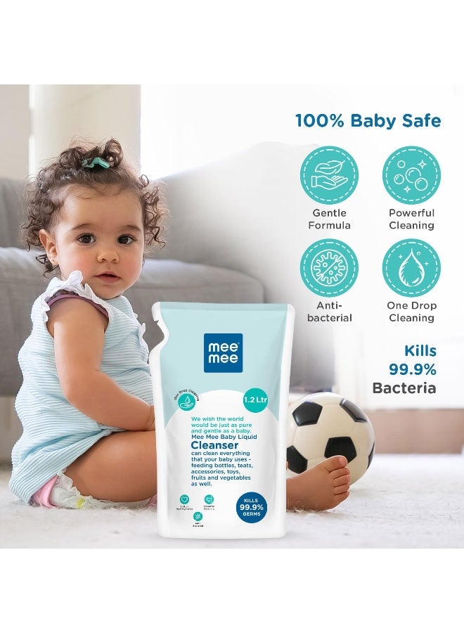 mee mee Anti-Bacterial Baby Liquid Cleanser, 1.2 Litre - Image 3