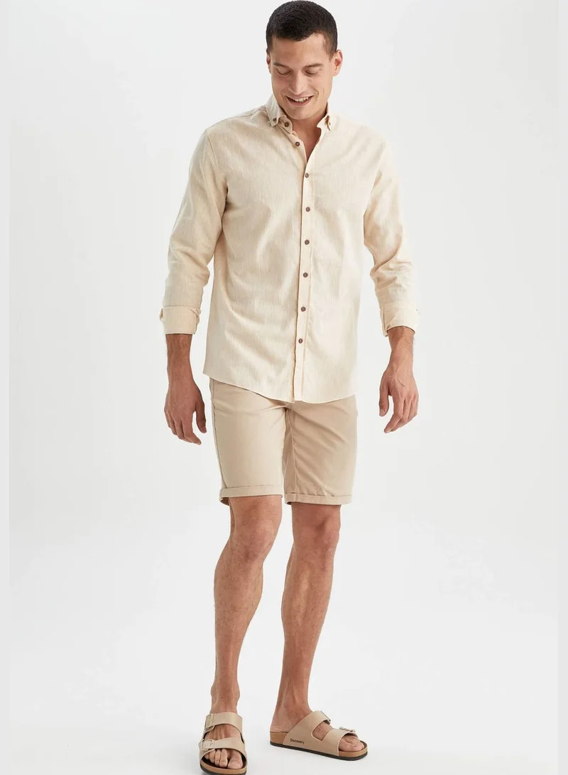 DeFacto Man Slim Fit Woven Bottom Woven Bermuda
