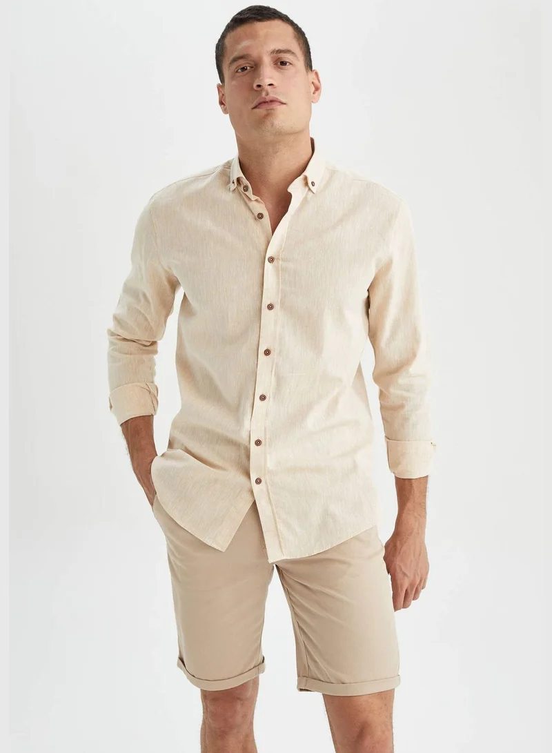 DeFacto Man Slim Fit Woven Bottom Woven Bermuda