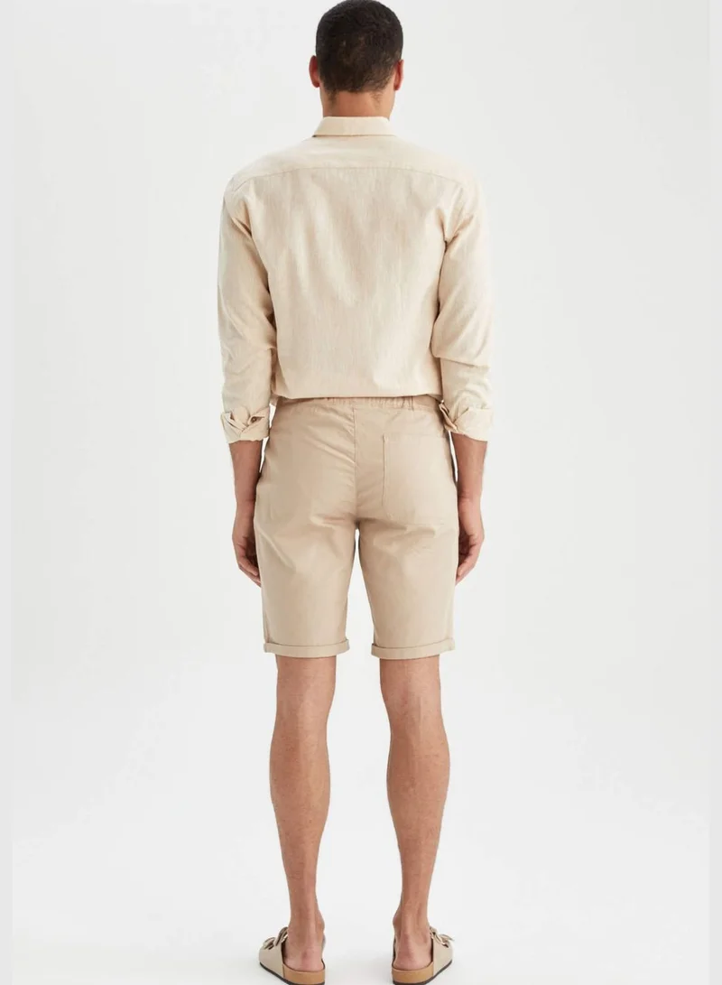 DeFacto Man Slim Fit Woven Bottom Woven Bermuda