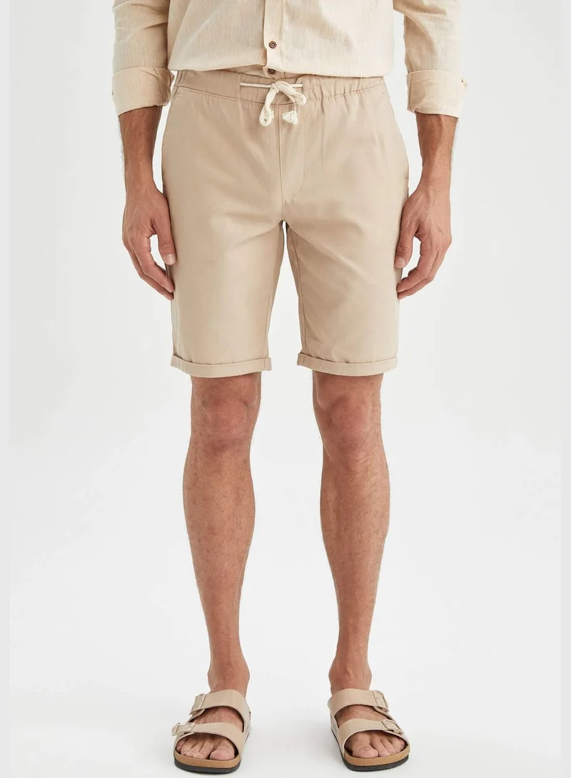 DeFacto Man Slim Fit Woven Bottom Woven Bermuda