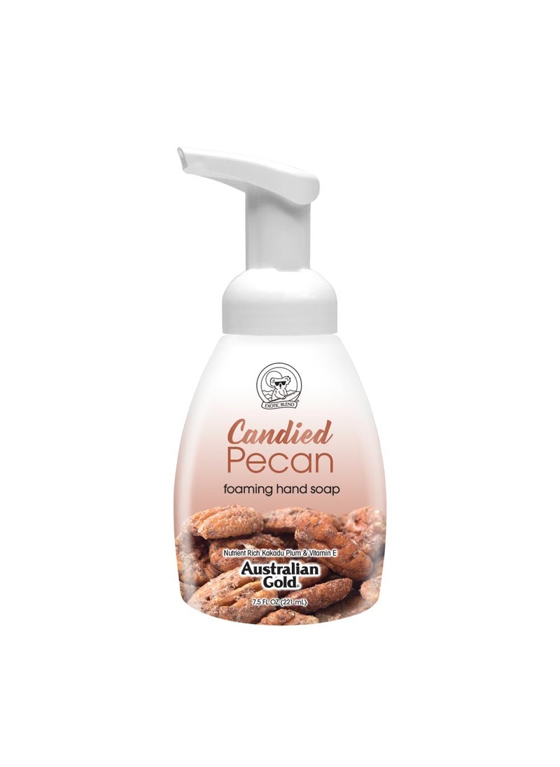 Australian Gold Australian Gold Candied Pecan Foaming Hand Soap for the Holiday Season 75 fl oz Rich Creamy Lather Gentle Bathroom  Kitchen Hand Wash Nostalgic Holiday Scent 
