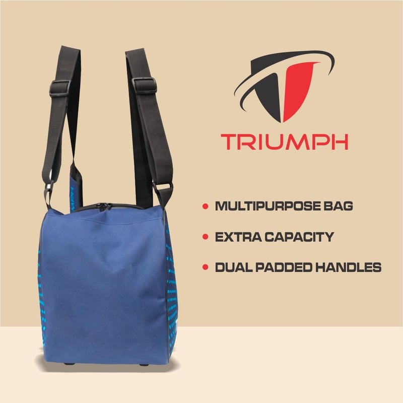 TRIUMPH حقيبة تزلج نايلون لأربعة عجلات - حقيبة رياضية وسفر للتزلج للرجال/النساء/الأطفال (الحجم: 12"X11"X9") (أزرق داكن) - Image 5