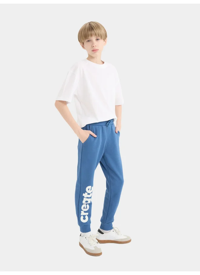 DeFacto DeFacto Kids Blue Printed Jogger Pants