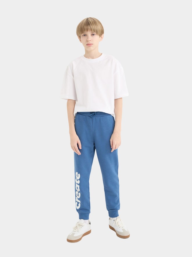 DeFacto DeFacto Kids Blue Printed Jogger Pants  - Image 5