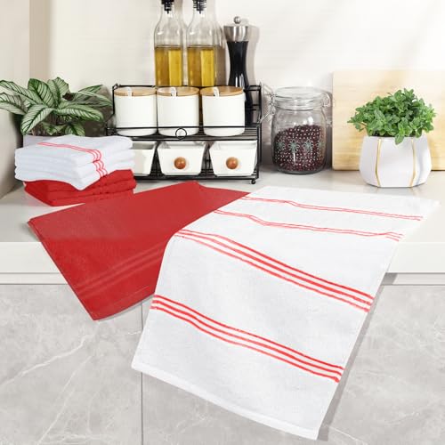 HULOSAN Silicone Oven Mitts Pot Holder Kitchen-Towels100% Cotton Dish Towels for Kitchen,Super Soft and Absorbent Kitchen Hand Towels/Tea Towels.Pot Holder,Oven Mitt Heat Resistant,Silicone Grip,Gift Set - Image 4