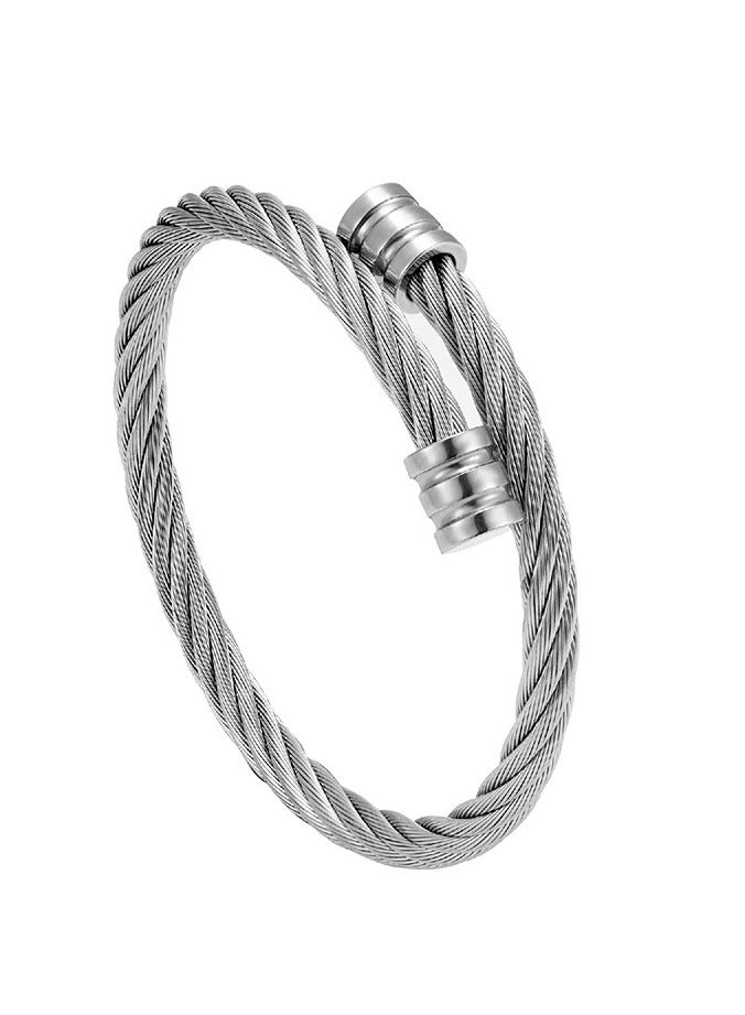 Mark Fairwhale Titanium Wire Weiya Wire Bracelet With Open Elastic Fashion Bracelet  - Image 1