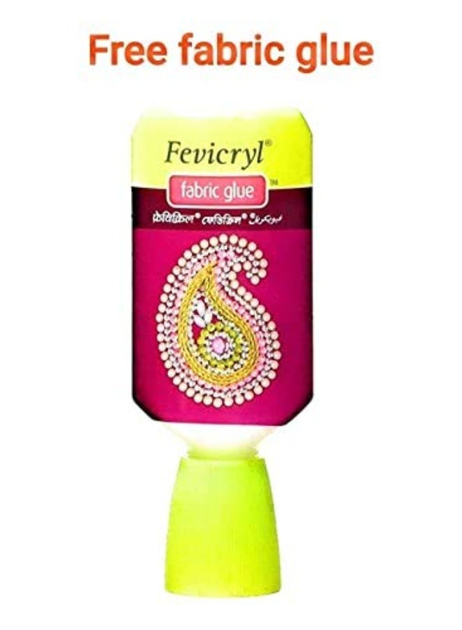 Kavya Fashion Kundans Stone for Jewellery Craft Embroidery, Round Shape (Gold Color 3MM 1000 Piece) - Image 3