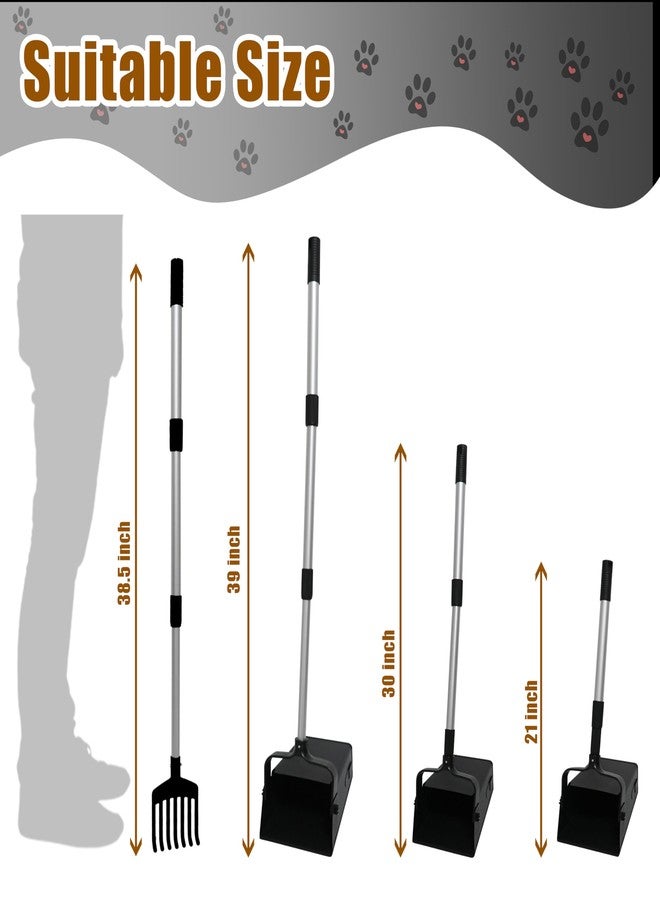 MIVERYEA Pooper Scooper Metal 38" Long Adjustable Handle Swivel Bin & Rake for Large & Small Dogs Non-Breakable Dog Poop Scooper Easy to Clean Pet Waste Use on Grass, with 20 Waste Bags - Image 4