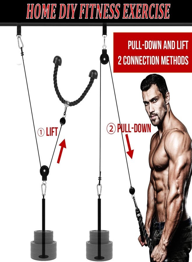 Taeku Cable Pull, Weight Fitness Equipment, Triceps Lat Pull, Forearm Trainer, Pulley Fitness, Arm Strength Training for Home, Sports Equipment (Triceps Rope) - Image 3