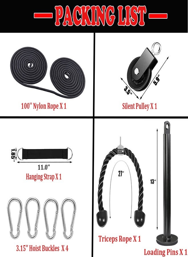 Taeku Cable Pull, Weight Fitness Equipment, Triceps Lat Pull, Forearm Trainer, Pulley Fitness, Arm Strength Training for Home, Sports Equipment (Triceps Rope) - Image 2